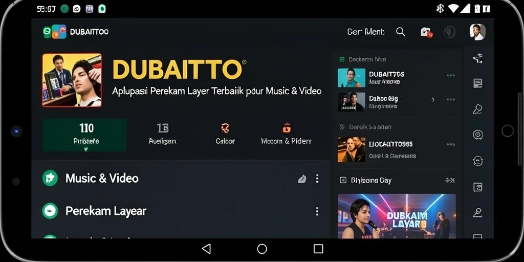 Antarmuka perekam layar DUBAITOTO yang intuitif dan mudah digunakan.