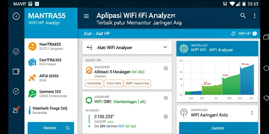 Tampilan antarmuka aplikasi MANTRA55 yang intuitif dan informatif.