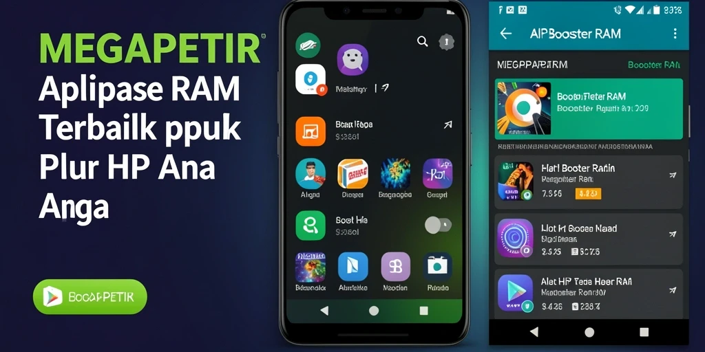 Antarmuka MEGAPETIR menampilkan opsi pengoptimalan RAM yang mudah digunakan.