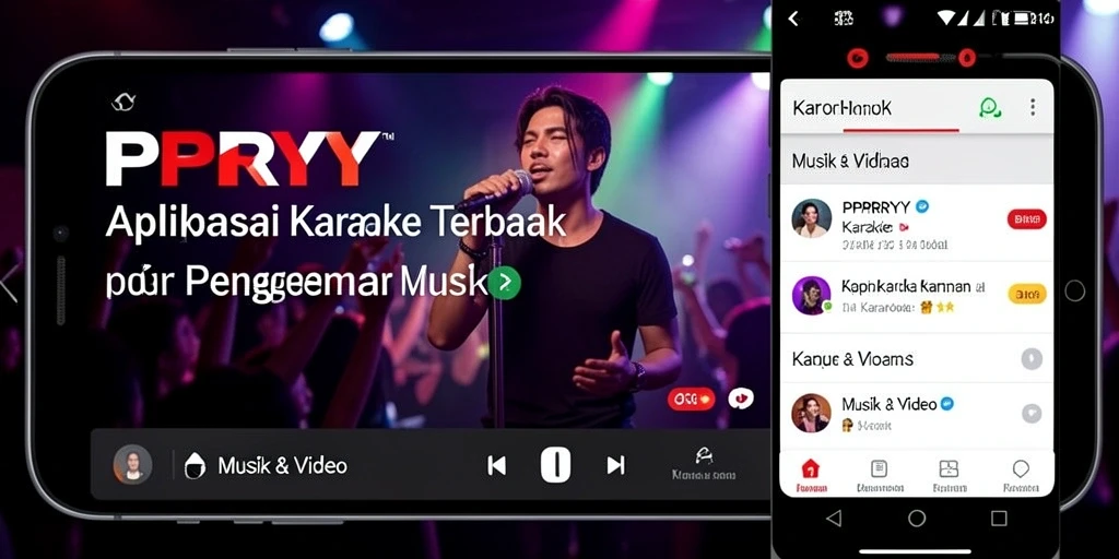 Antarmuka PPRRYY dengan berbagai pilihan lagu dan fitur menarik.