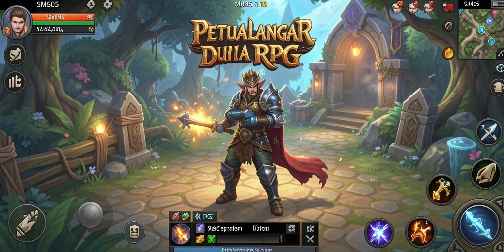 Tampilan antarmuka <strong>SM605</strong> yang menawan dalam dunia RPG.