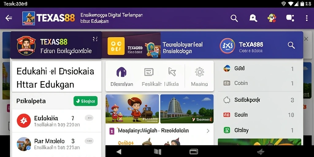 Tampilan antarmuka TEXAS88 yang menarik dan informatif.