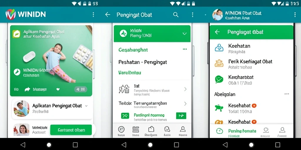 Antarmuka aplikasi WINIDN yang mudah digunakan dengan pengingat obat.
